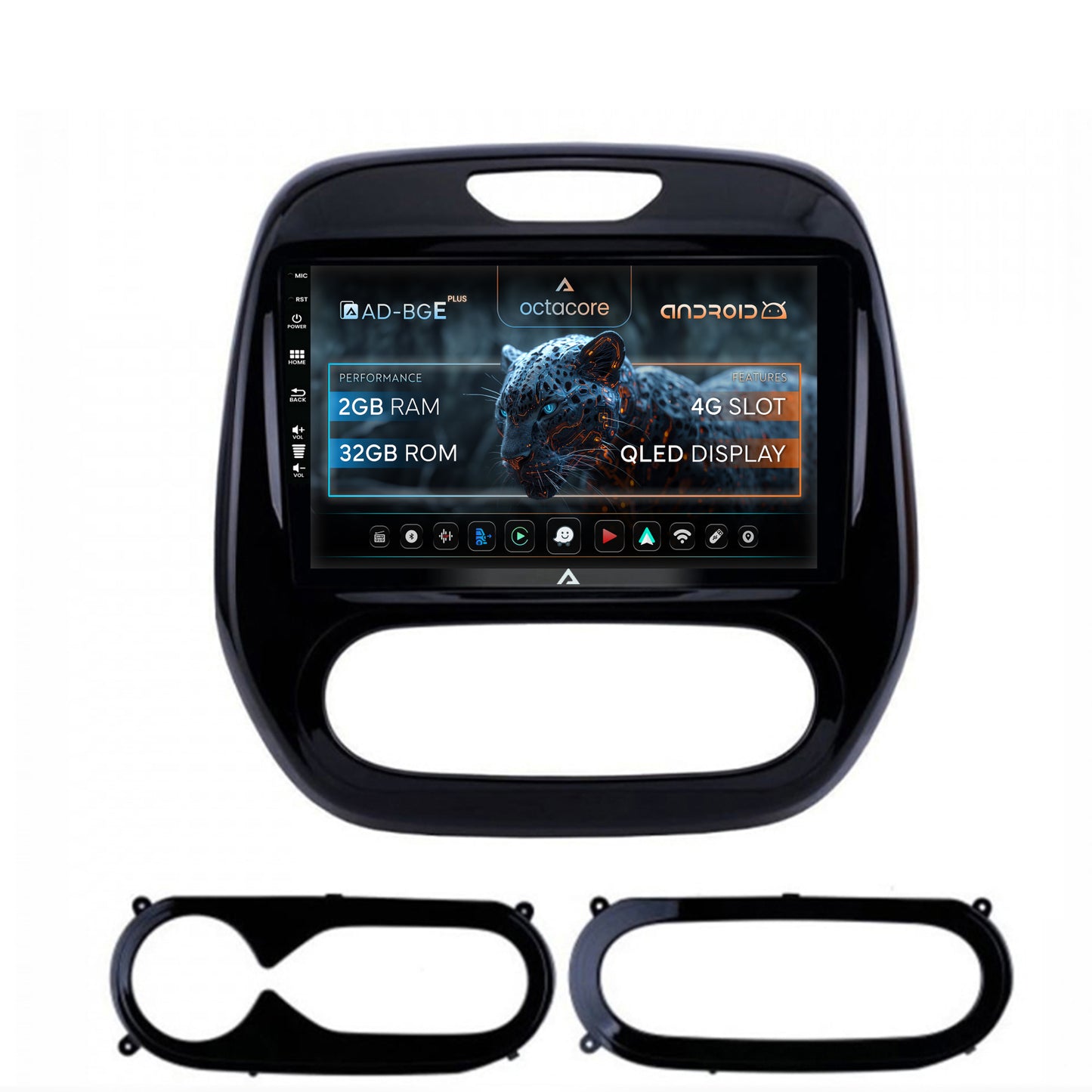 Navigatie Renault Captur (2013-2019), Android, E-Octacore / 2GB RAM + 32GB ROM, 9 Inch - AD-BGE9002+AD-BGRKIT378