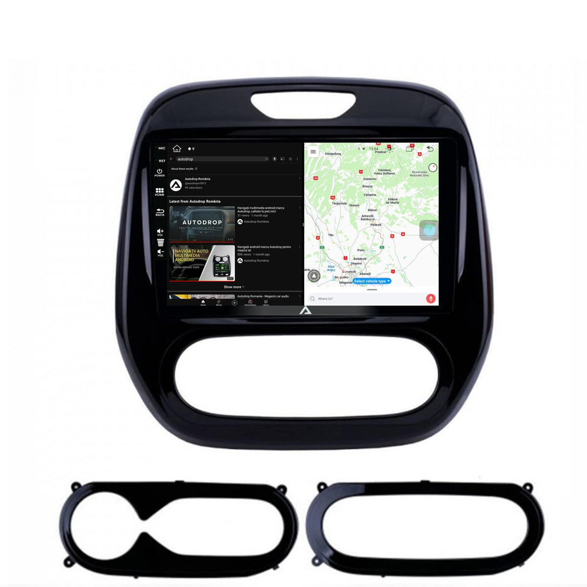 Navigatie Renault Captur (2013-2019), Android, Z-Octacore / 8GB RAM + 256GB ROM, 9 Inch - AD-BGZ9008+AD-BGRKIT378