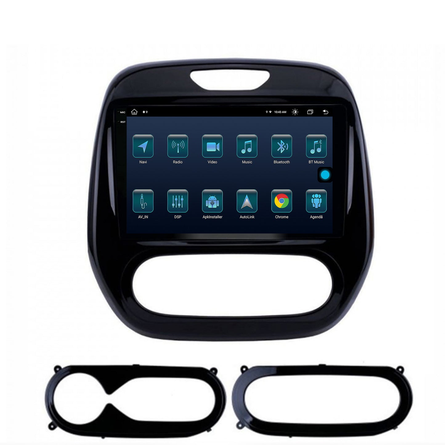 Navigatie Renault Captur (2013-2019), Android, X-Octacore / 8GB RAM + 256GB ROM, 9.5 Inch - AD-BGX9008+AD-BGRKIT378