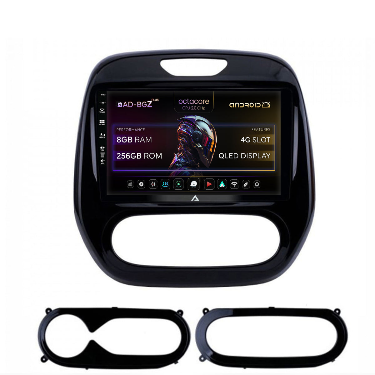 Navigatie Renault Captur (2013-2019), Android, Z-Octacore / 8GB RAM + 256GB ROM, 9 Inch - AD-BGZ9008+AD-BGRKIT378