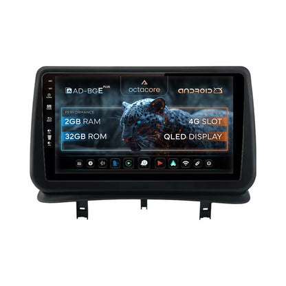 Navigatie Renault Clio 3 (2005-2013), Android, E-Octacore / 2GB RAM + 32GB ROM, 9 Inch - AD-BGE9002+AD-BGRKIT371V2