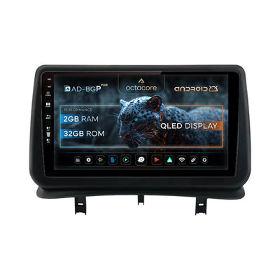 Navigatie Renault Clio 3 (2005-2013), Android, P-Octacore / 2GB RAM + 32GB ROM, 9 Inch - AD-BGP9002+AD-BGRKIT371V2