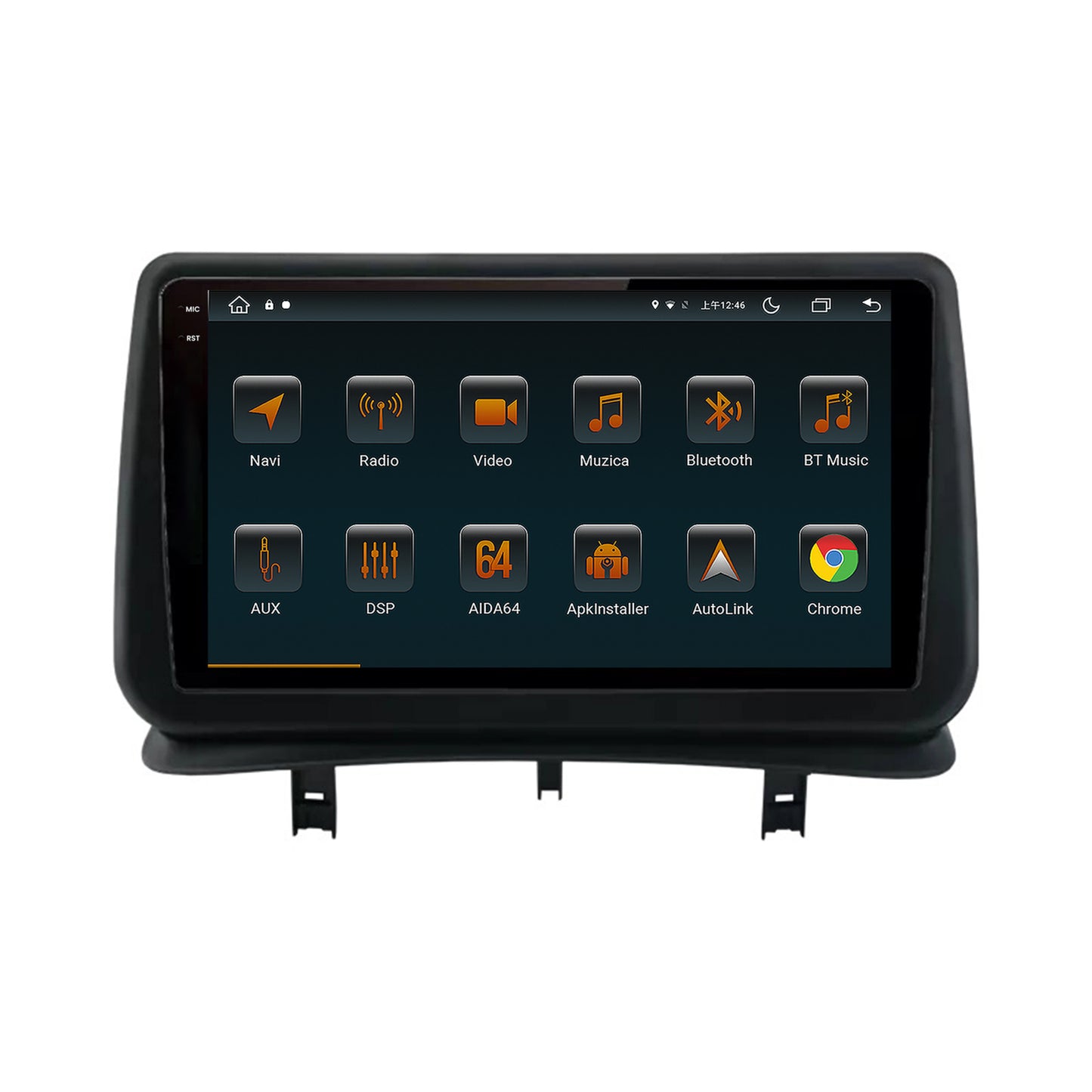Navigatie Renault Clio 3 (2005-2013), Android, V-Octacore / 4GB RAM + 64GB ROM, 9.5 Inch - AD-BGV9004+AD-BGRKIT371V2