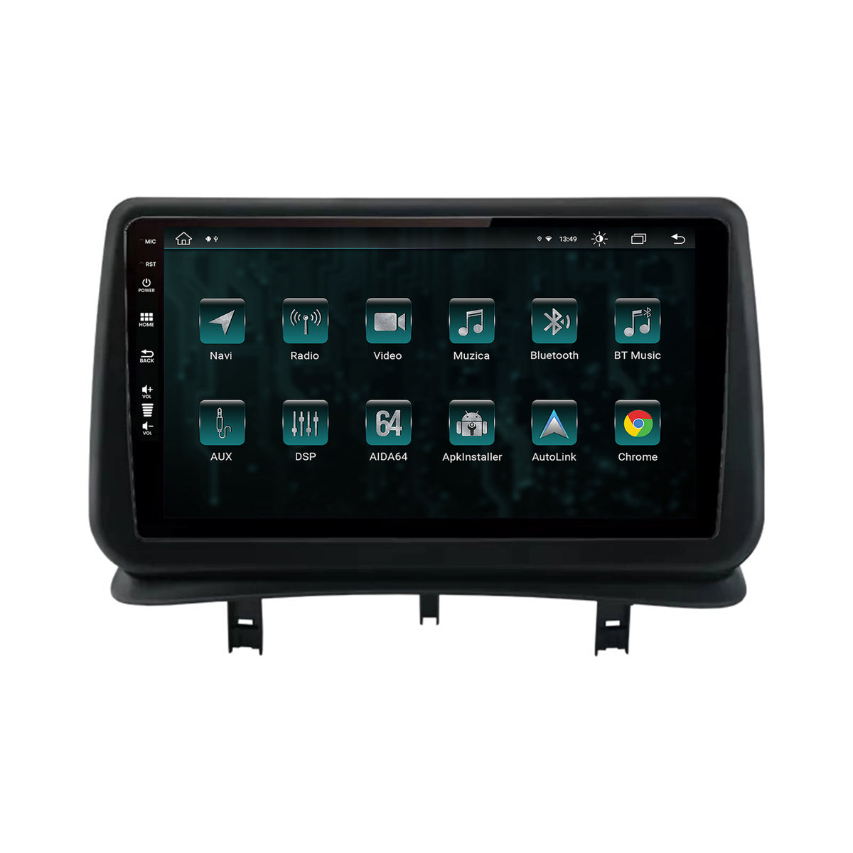 Navigatie Renault Clio 3 (2005-2013), Android, Z-Octacore / 8GB RAM + 256GB ROM, 9 Inch - AD-BGZ9008+AD-BGRKIT371V2