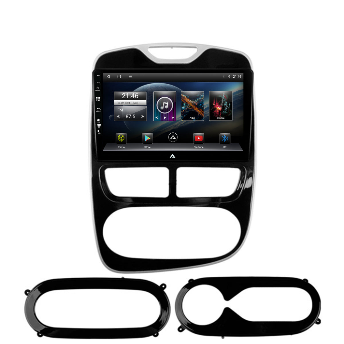 Navigatie Renault Clio IV (2012-2016), Android, E-Octacore / 2GB RAM + 32GB ROM, 9 Inch - AD-BGE9002+AD-BGRKIT369-1216
