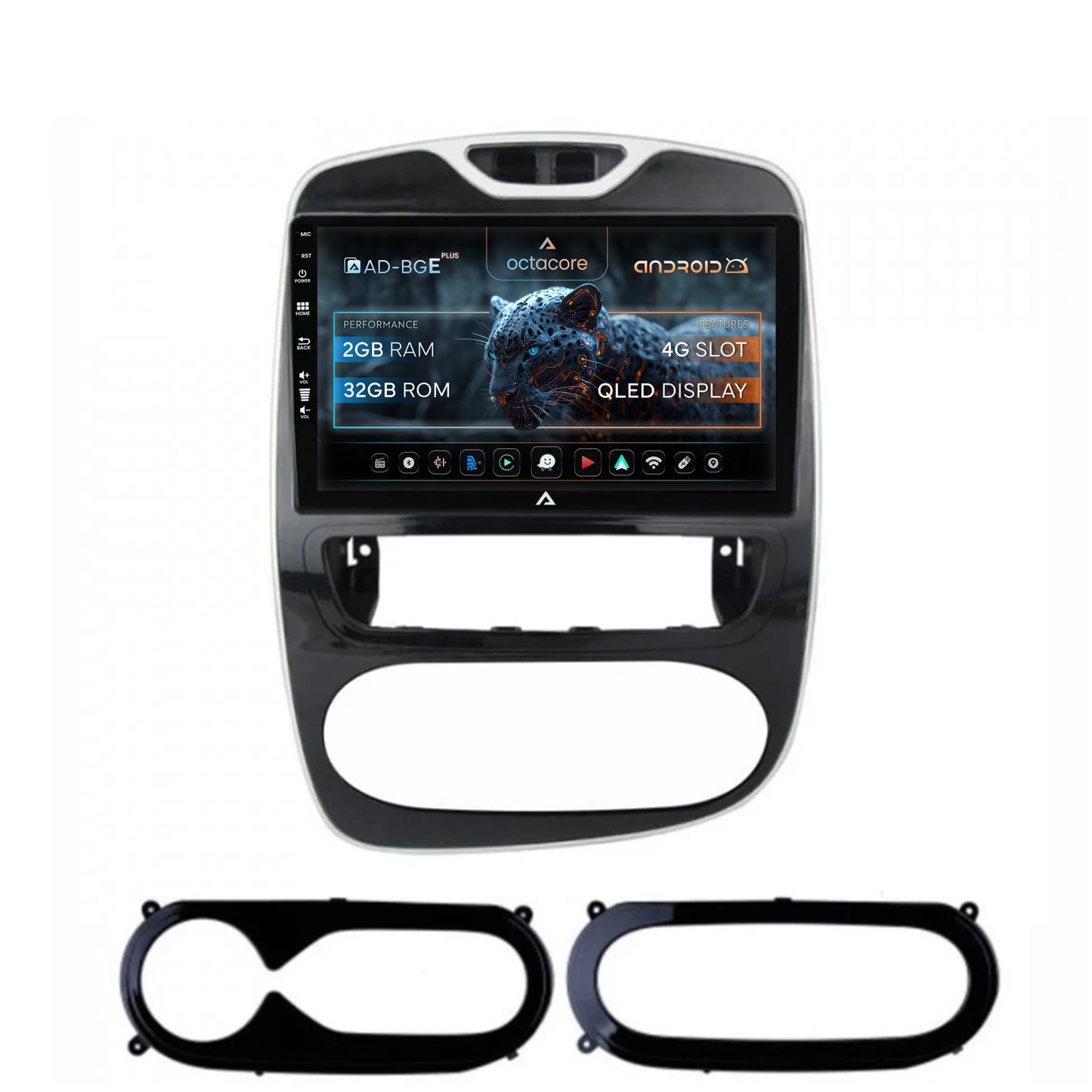 Navigatie Renault Clio IV (2016-2019), Android, E-Octacore / 2GB RAM + 32GB ROM, 9 Inch - AD-BGE9002+AD-BGRKIT369-1619