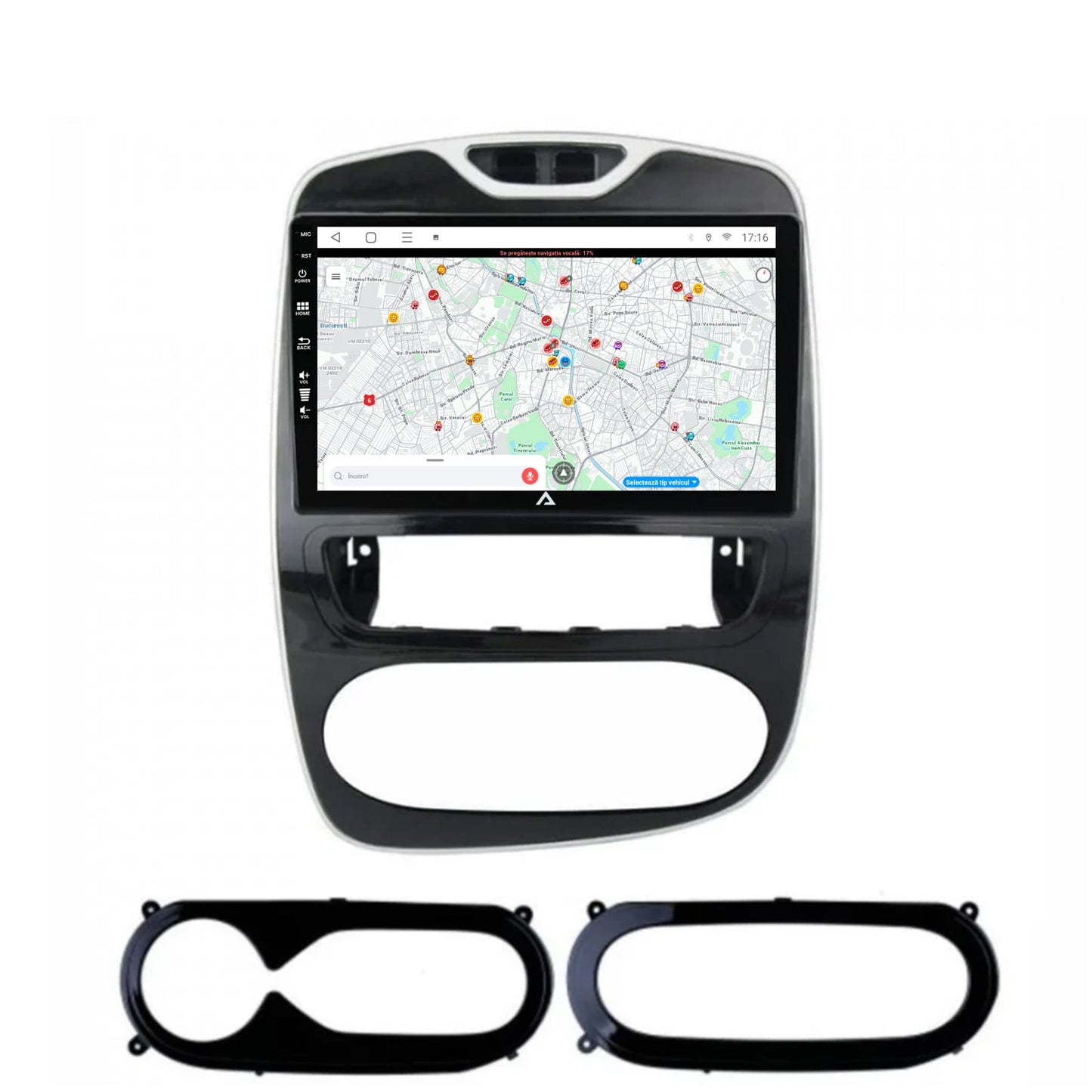 Navigatie Renault Clio IV (2016-2019), Android, P-Octacore / 2GB RAM + 32GB ROM, 9 Inch - AD-BGP9002+AD-BGRKIT369-1619
