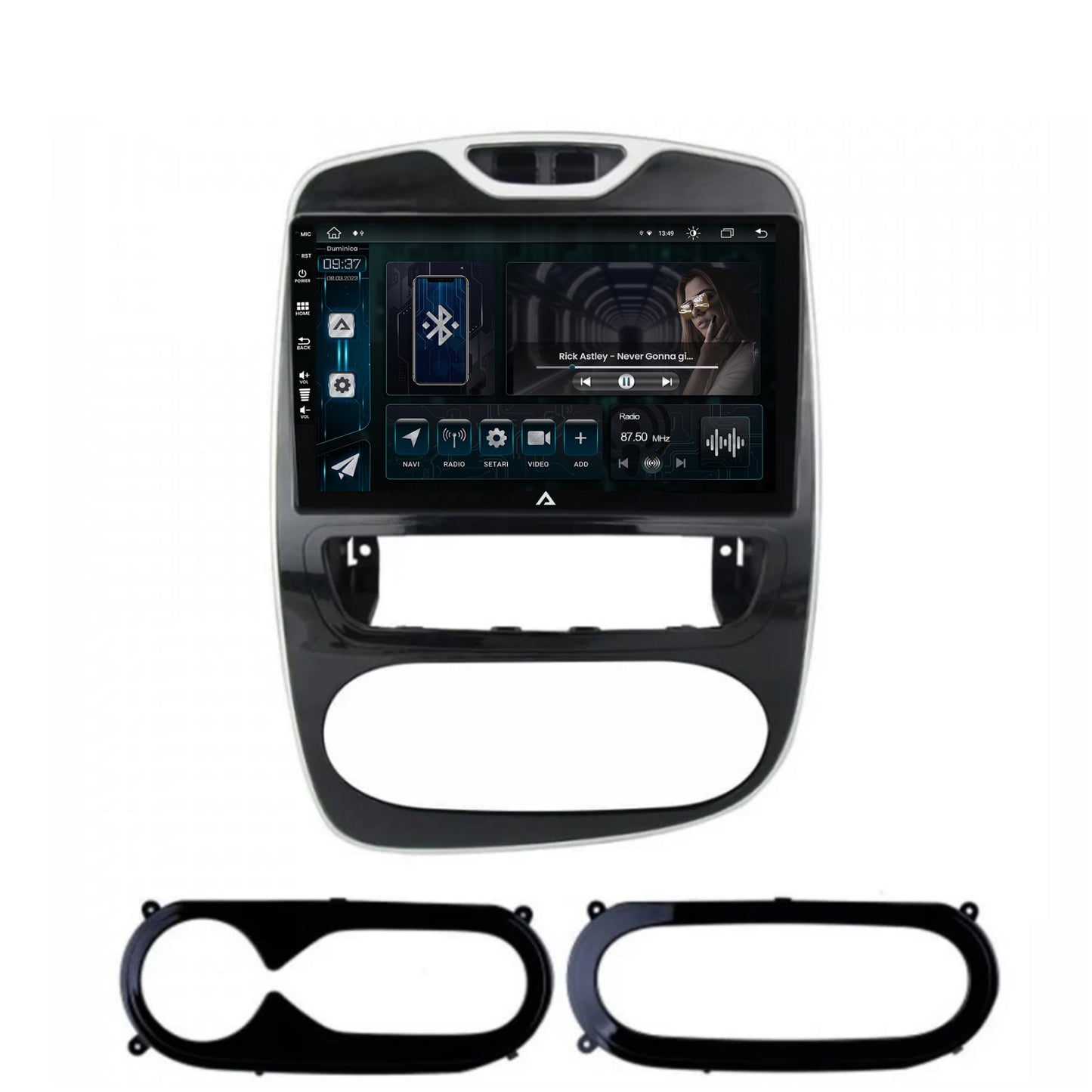 Navigatie Renault Clio IV (2016-2019), Android, Z-Octacore / 8GB RAM + 256GB ROM, 9 Inch - AD-BGZ9008+AD-BGRKIT369-1619
