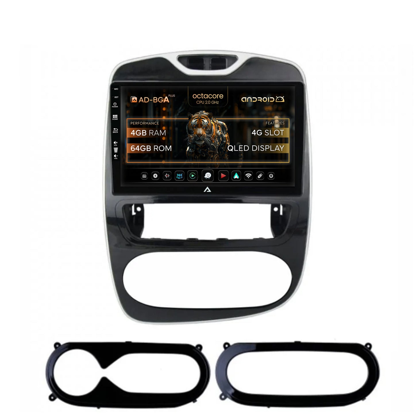 Navigatie Renault Clio IV (2016-2019), Android, A-Octacore / 4GB RAM + 64GB ROM, 9 Inch - AD-BGA9004+AD-BGRKIT369-1619