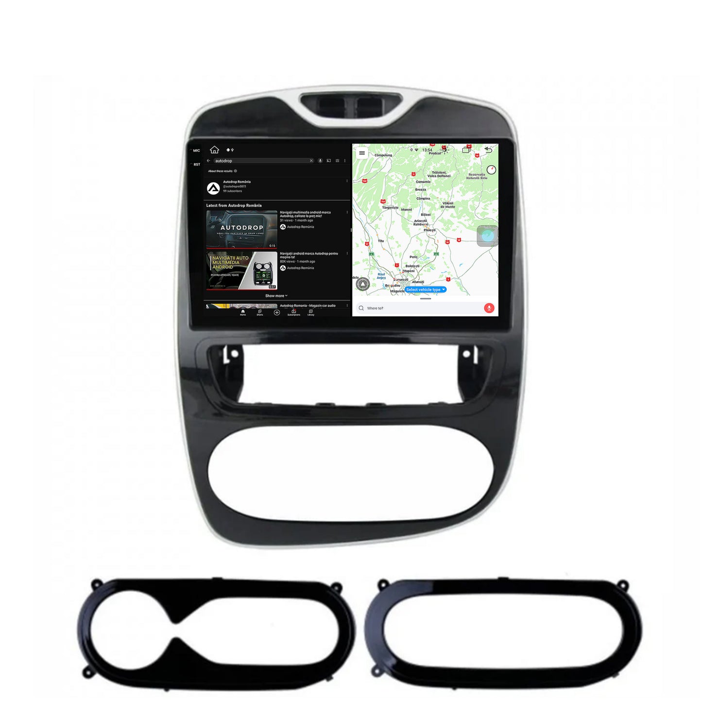 Navigatie Renault Clio IV (2016-2019), Android, V-Octacore / 4GB RAM + 64GB ROM, 9 Inch - AD-BGV9004+AD-BGRKIT369-1619