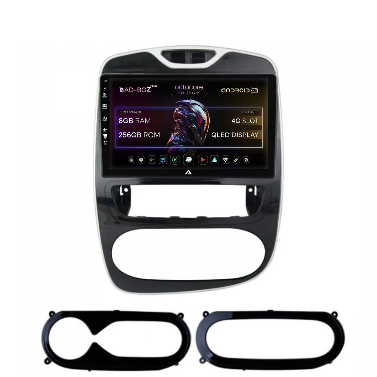 Navigatie Renault Clio IV (2016-2019), Android, Z-Octacore / 8GB RAM + 256GB ROM, 9 Inch - AD-BGZ9008+AD-BGRKIT369-1619