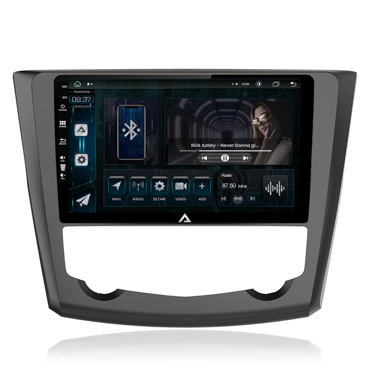 Navigatie Renault Kadjar, Android, Z-Octacore / 8GB RAM + 256GB ROM, 9 Inch - AD-BGZ9008+AD-BGRKIT364