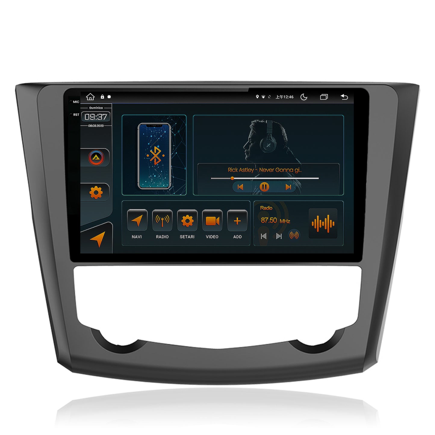 Navigatie Renault Kadjar, Android, V-Octacore / 4GB RAM + 64GB ROM, 9.5 Inch - AD-BGV9004+AD-BGRKIT364