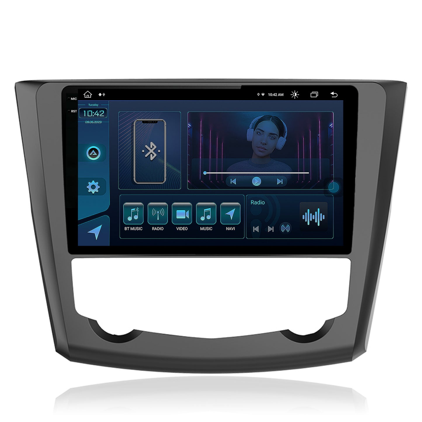 Navigatie Renault Kadjar, Android, X-Octacore / 8GB RAM + 256GB ROM, 9.5 Inch - AD-BGX9008+AD-BGRKIT364