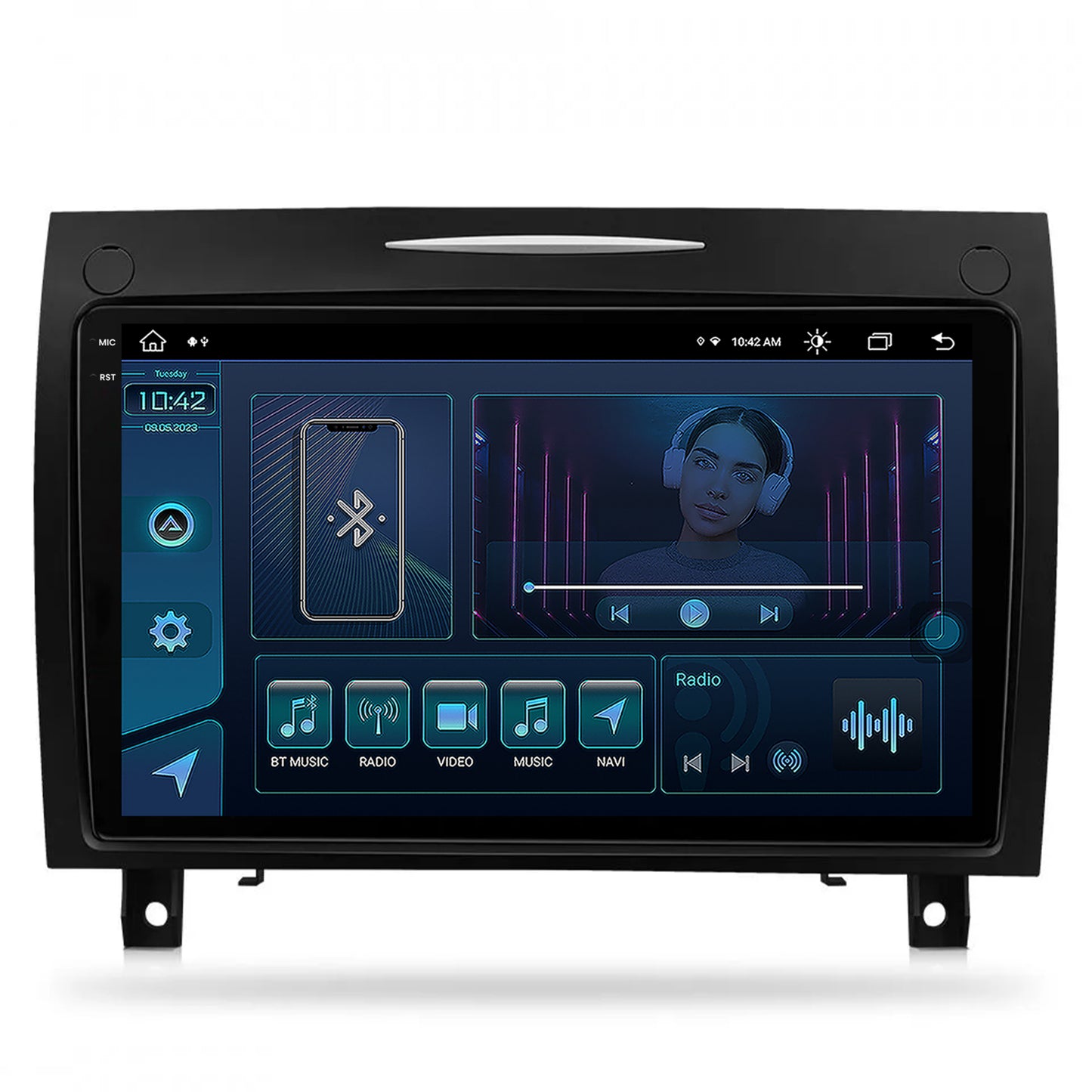 Navigatie Renault Benz SLK (2006-2010), Android, X-Octacore / 8GB RAM + 256GB ROM, 9.5 Inch - AD-BGX9008+AD-BGRKIT406V2