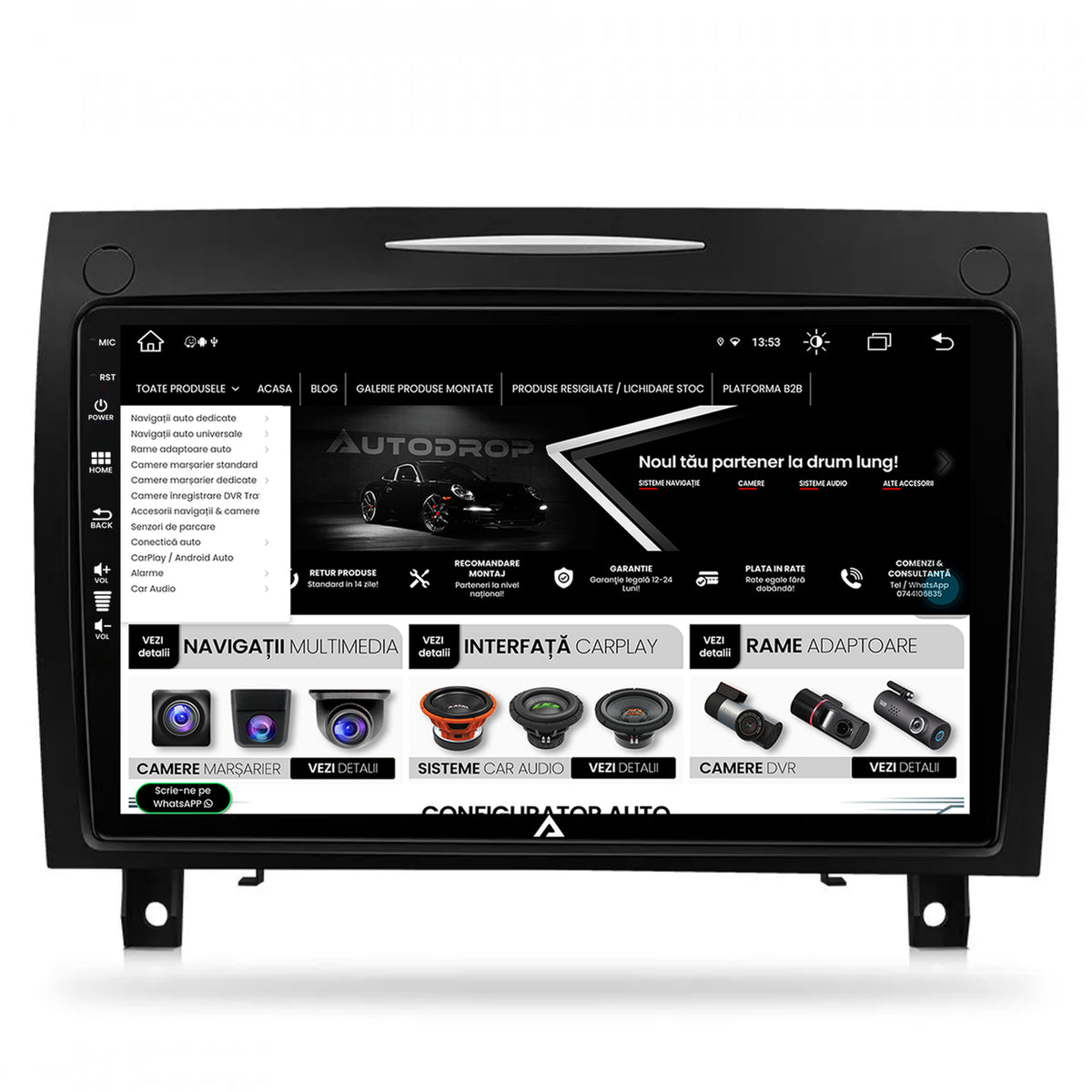 Navigatie Benz SLK (2006-2010), Android, Z-Octacore / 8GB RAM + 256GB ROM, 9 Inch - AD-BGZ9008+AD-BGRKIT406V2
