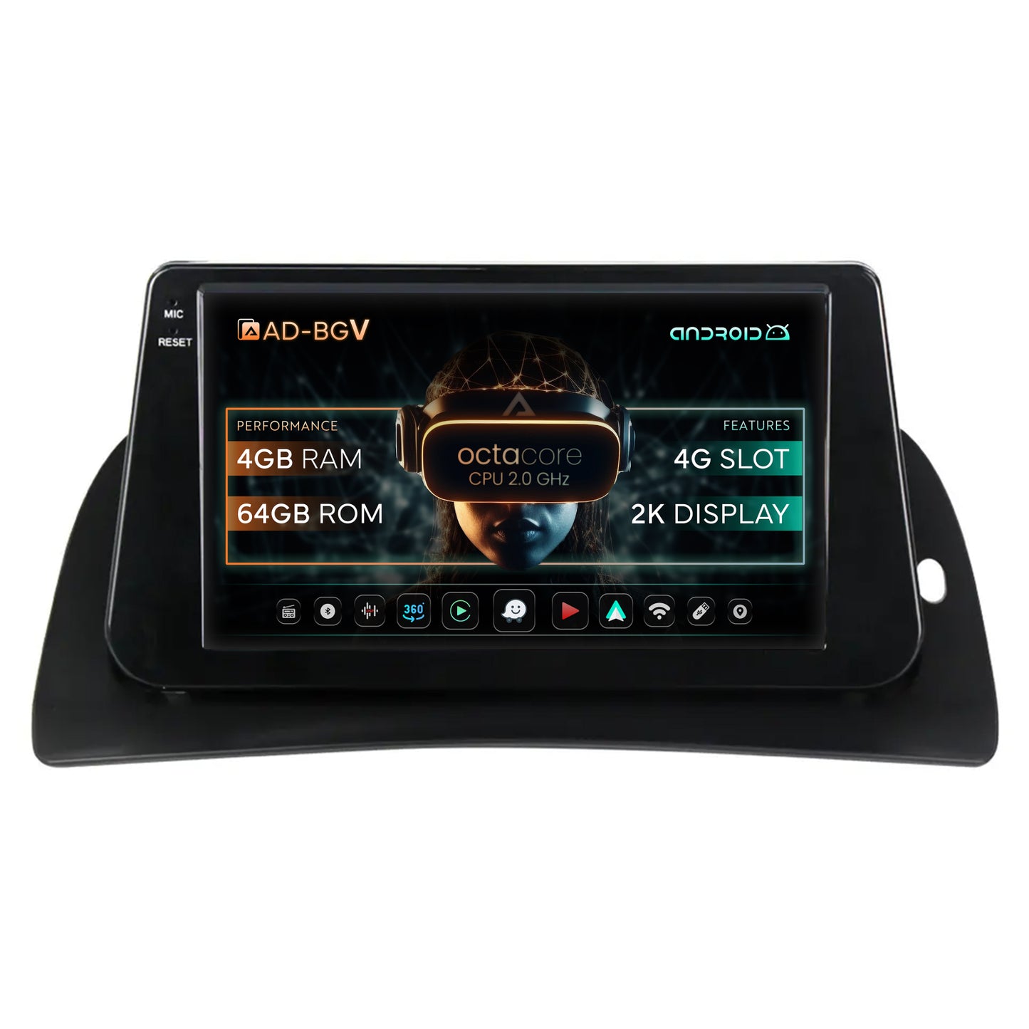 Navigatie Renault Kangoo (2008-2021), Android, V-Octacore / 4GB RAM + 64GB ROM, 9.5 Inch - AD-BGV9004+AD-BGRKIT373