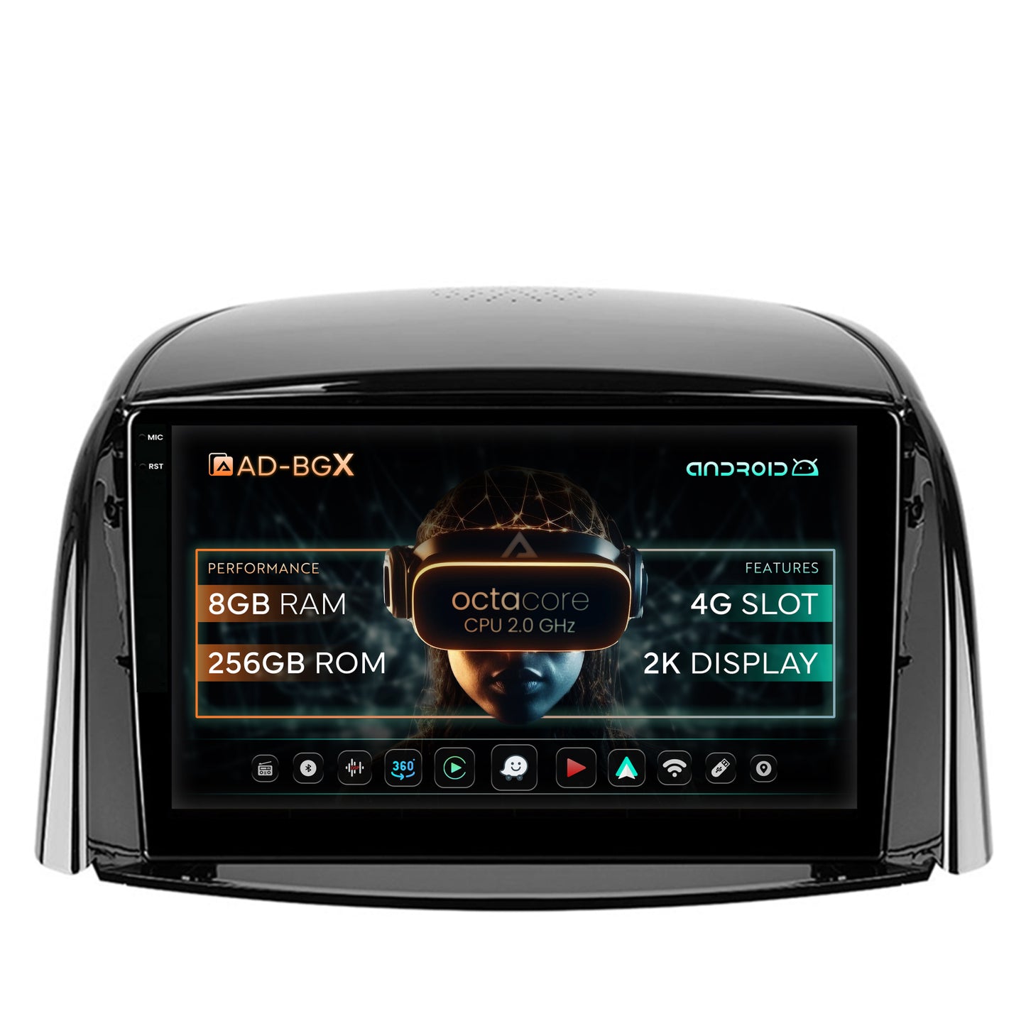 Navigatie Renault Koleos (2009-2016), Android, X-Octacore / 8GB RAM + 256GB ROM, 9.5 Inch - AD-BGX9008+AD-BGRKIT365