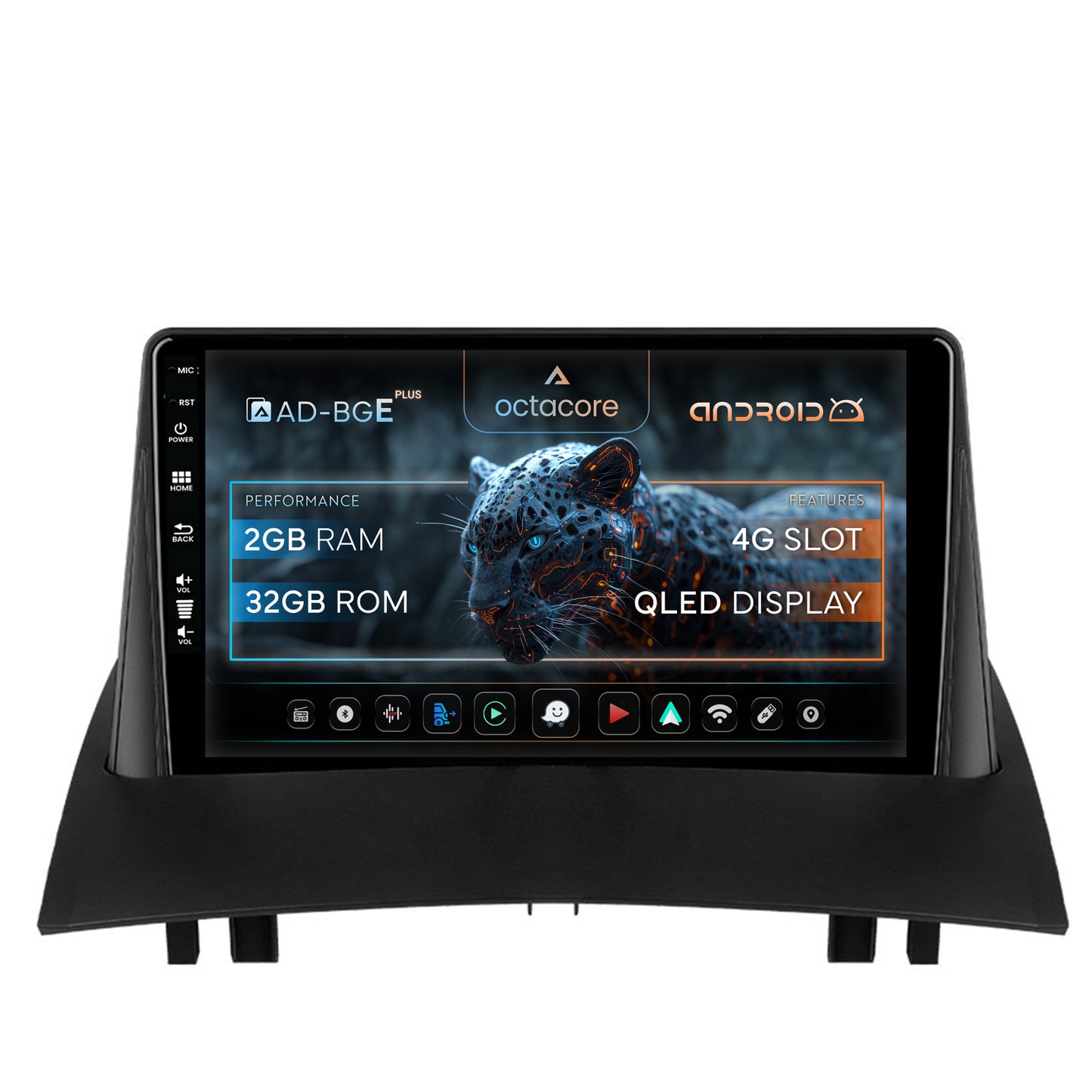 Navigatie Renault Megane 2 (2002-2009), Android, E-Octacore / 2GB RAM + 32GB ROM, 9 Inch - AD-BGE9002+AD-BGRKIT371