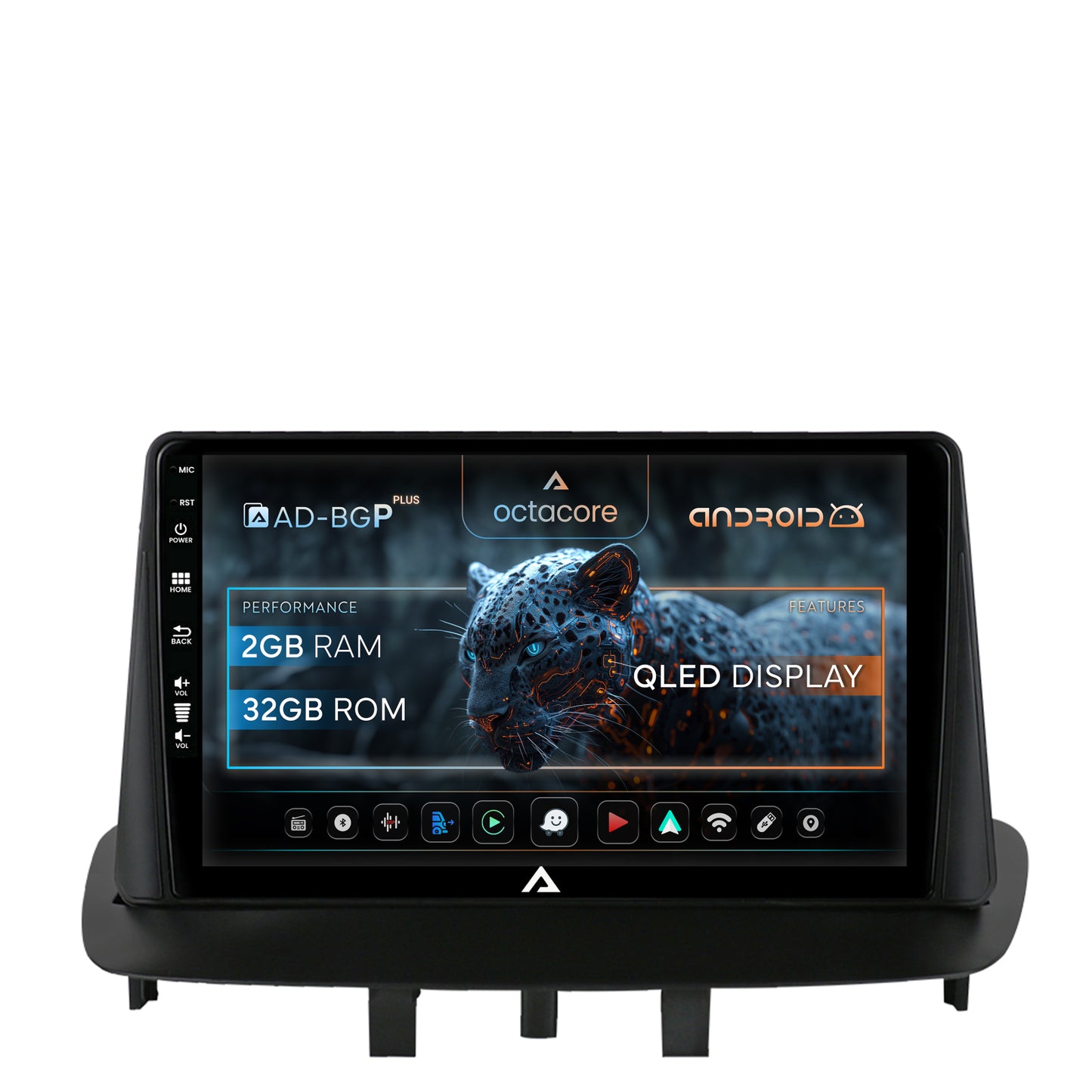 Navigatie Renault Megane 3 / Fluence (2009-2016), Android, P-Octacore / 2GB RAM + 32GB ROM, 9 Inch - AD-BGP9002+AD-BGRKIT372