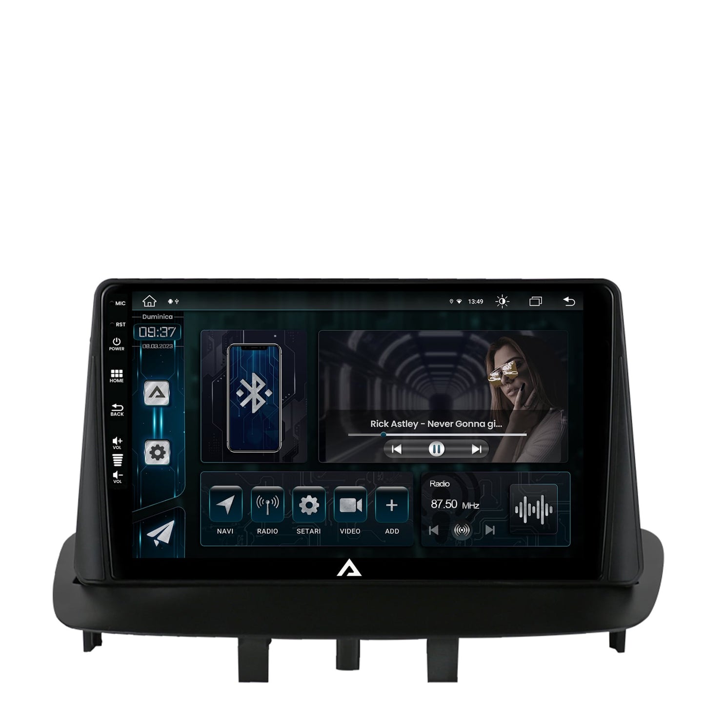 Navigatie Renault Megane 3 / Fluence (2009-2016), Android, Z-Octacore / 8GB RAM + 256GB ROM, 9 Inch - AD-BGZ9008+AD-BGRKIT372