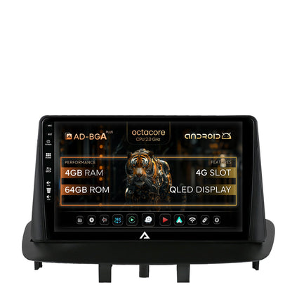 Navigatie Renault Megane 3 / Fluence (2009-2016), Android, A-Octacore / 4GB RAM + 64GB ROM, 9 Inch - AD-BGA9004+AD-BGRKIT372