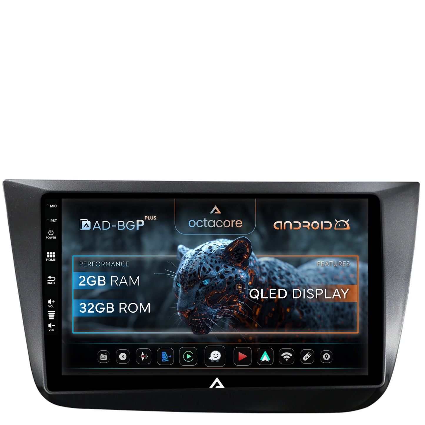 Navigatie Seat Altea/Toledo (2005-2012), Android, P-Octacore / 2GB RAM + 32GB ROM, 9 Inch - AD-BGP9002+AD-BGRKIT055