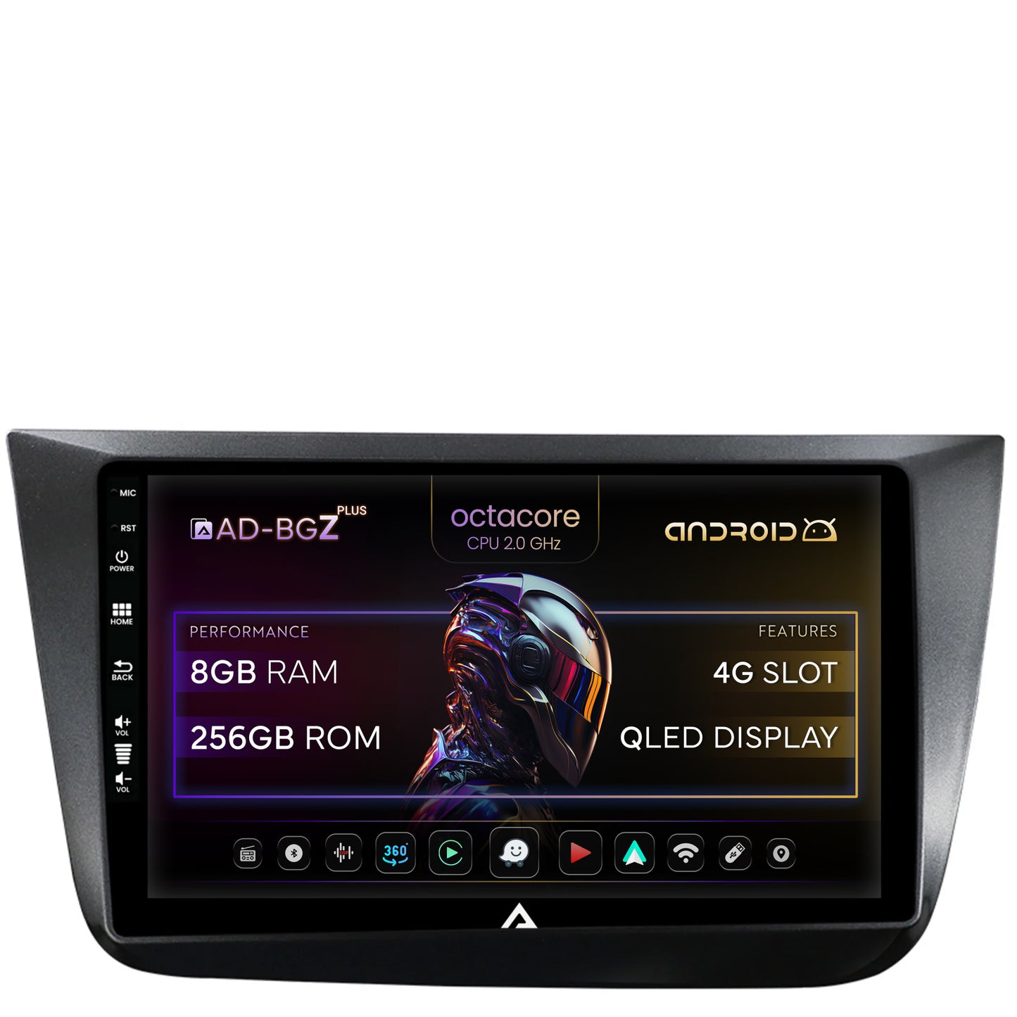Navigatie Seat Altea/Toledo (2005-2012), Android, Z-Octacore / 8GB RAM + 256GB ROM, 9 Inch - AD-BGZ9008+AD-BGRKIT055