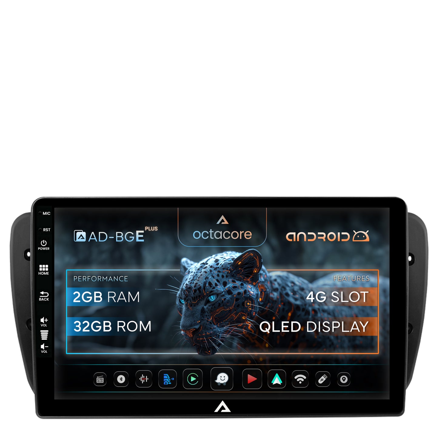 Navigatie Seat Ibiza (2009-2013), Android, E-Octacore / 2GB RAM + 32GB ROM, 9 Inch - AD-BGE9002+AD-BGRKIT049