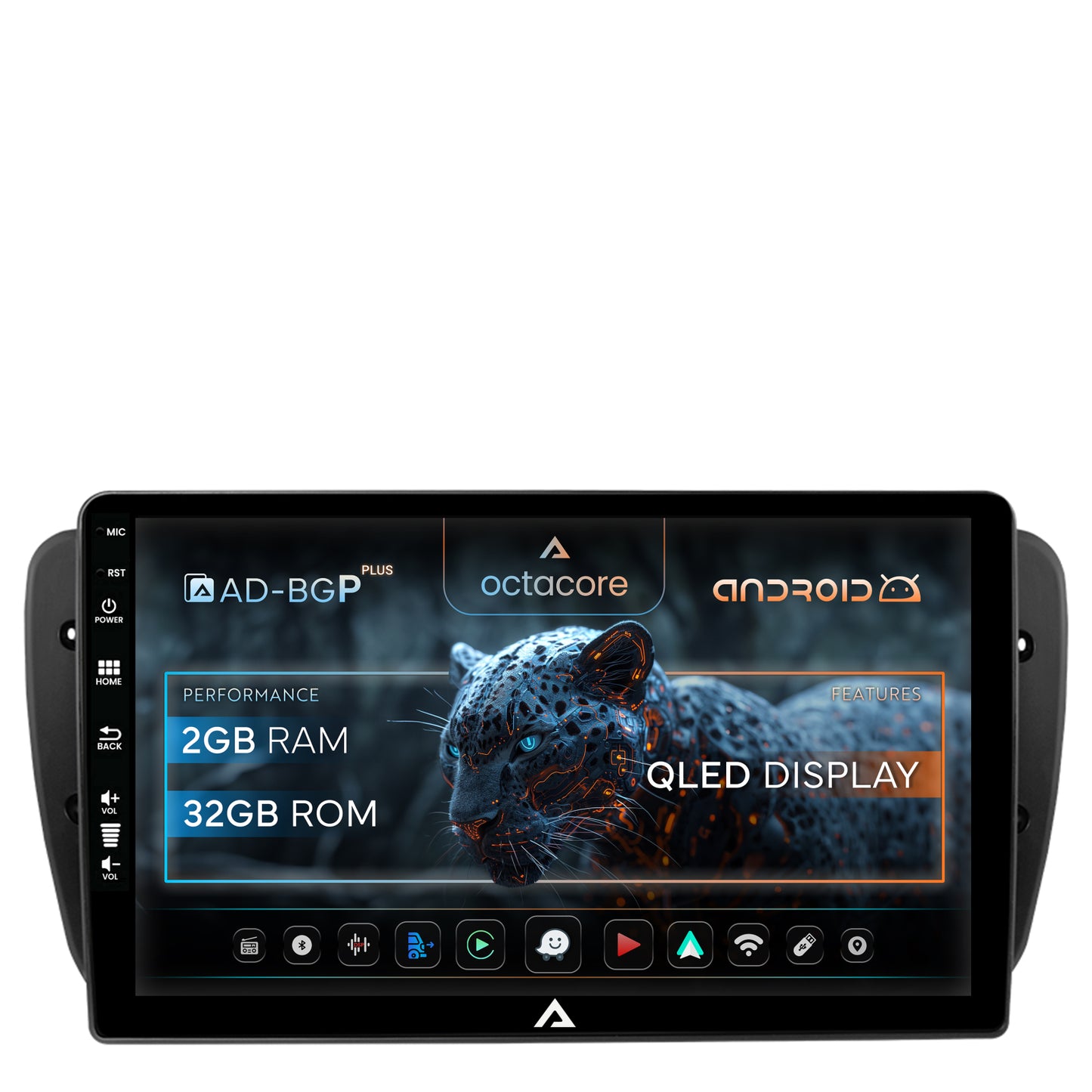 Navigatie Seat Ibiza (2009-2013), Android, P-Octacore / 2GB RAM + 32GB ROM, 9 INCH - AD-BGP9002+AD-BGRKIT049