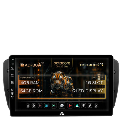 Navigatie Seat Ibiza (2009-2013), Android, A-Octacore / 4GB RAM + 64GB ROM, 9 Inch - AD-BGA9004+AD-BGRKIT049