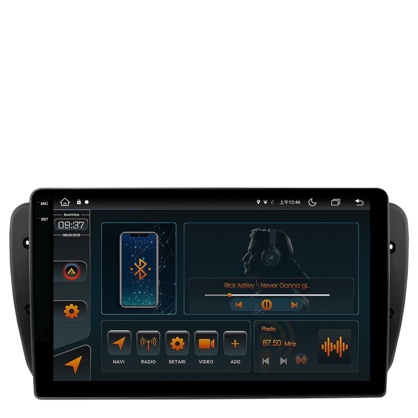 Navigatie Seat Ibiza (2009-2013), Android, V-Octacore / 4GB RAM + 64GB ROM, 9.5 Inch - AD-BGV9004+AD-BGRKIT049