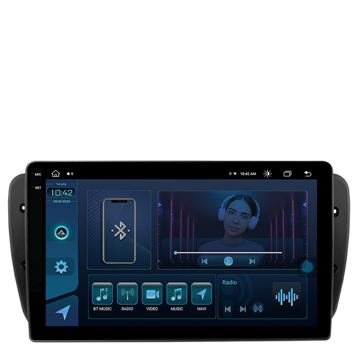Navigatie Seat Ibiza (2009-2013), Android, X-Octacore / 8GB RAM + 256GB ROM, 9.5 Inch - AD-BGX9008+AD-BGRKIT049