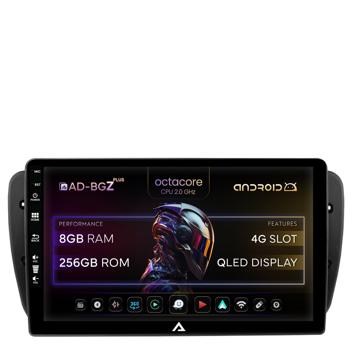 Navigatie Seat Ibiza (2009-2013), Android, Z-Octacore / 8GB RAM + 256GB ROM, 9 Inch - AD-BGZ9008+AD-BGRKIT049