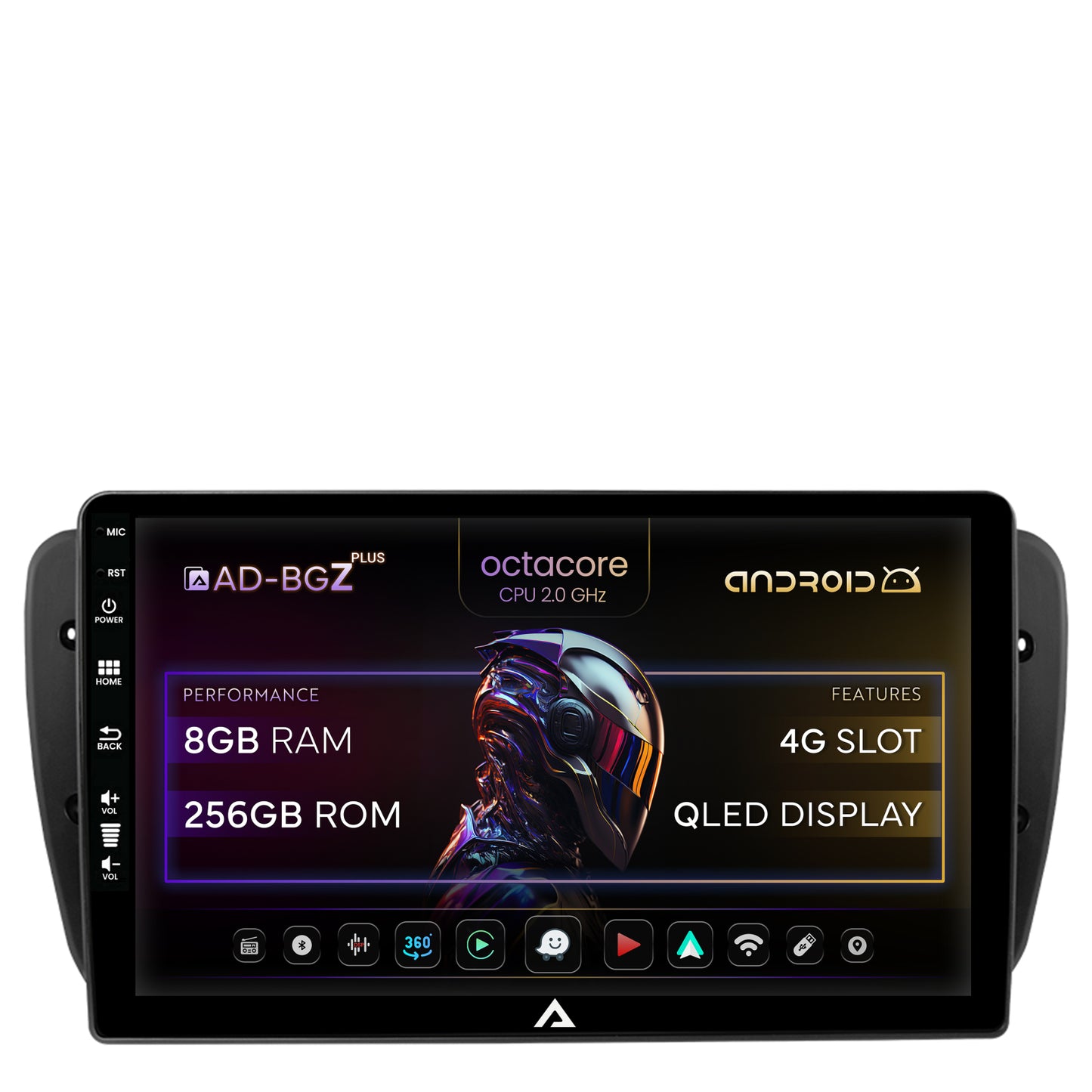 Navigatie Seat Ibiza (2009-2013), Android, Z-Octacore / 8GB RAM + 256GB ROM, 9 Inch - AD-BGZ9008+AD-BGRKIT049