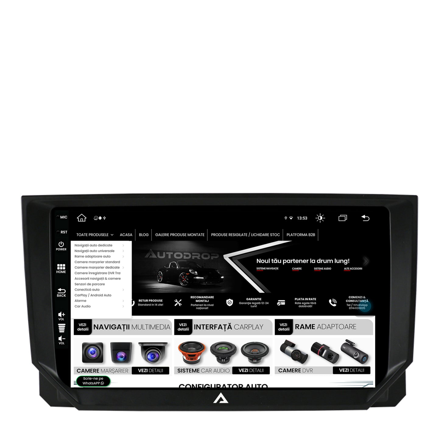 Navigatie Seat Ibiza / Arona (2017-2021), Android, Z-Octacore / 8GB RAM + 256GB ROM, 9 Inch - AD-BGZ9008+AD-BGRKIT045
