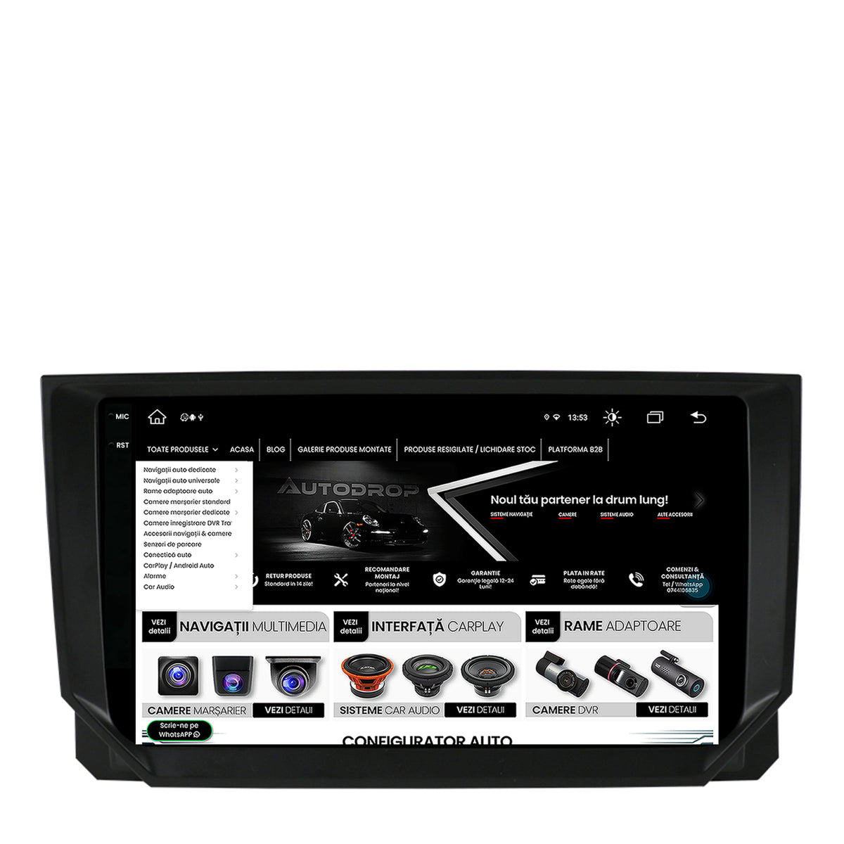 Navigatie Seat Ibiza / Arona (2017-2021), Android, V-Octacore / 4GB RAM + 64GB ROM, 9.5 Inch - AD-BGV9004+AD-BGRKIT045
