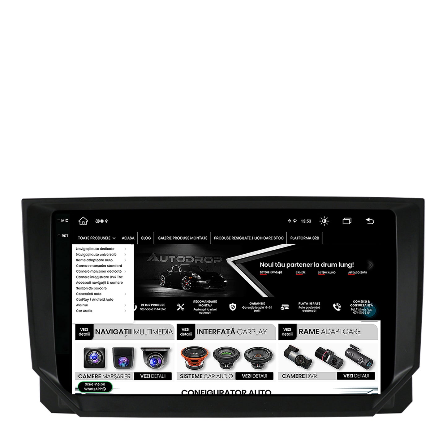 Navigatie Seat Ibiza / Arona (2017-2021), Android, X-Octacore / 8GB RAM + 256GB ROM, 9.5 Inch - AD-BGX9008+AD-BGRKIT045