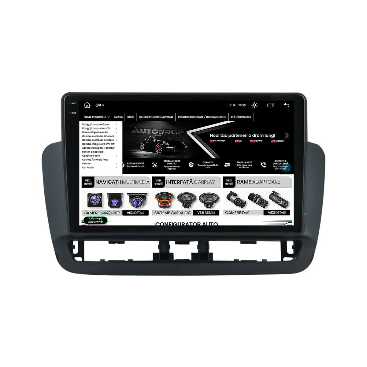 Navigatie Seat Ibiza IV (2014-2017), Android, V-Octacore / 4GB RAM + 64GB ROM, 9.5 Inch - AD-BGV9004+AD-BGRKIT062