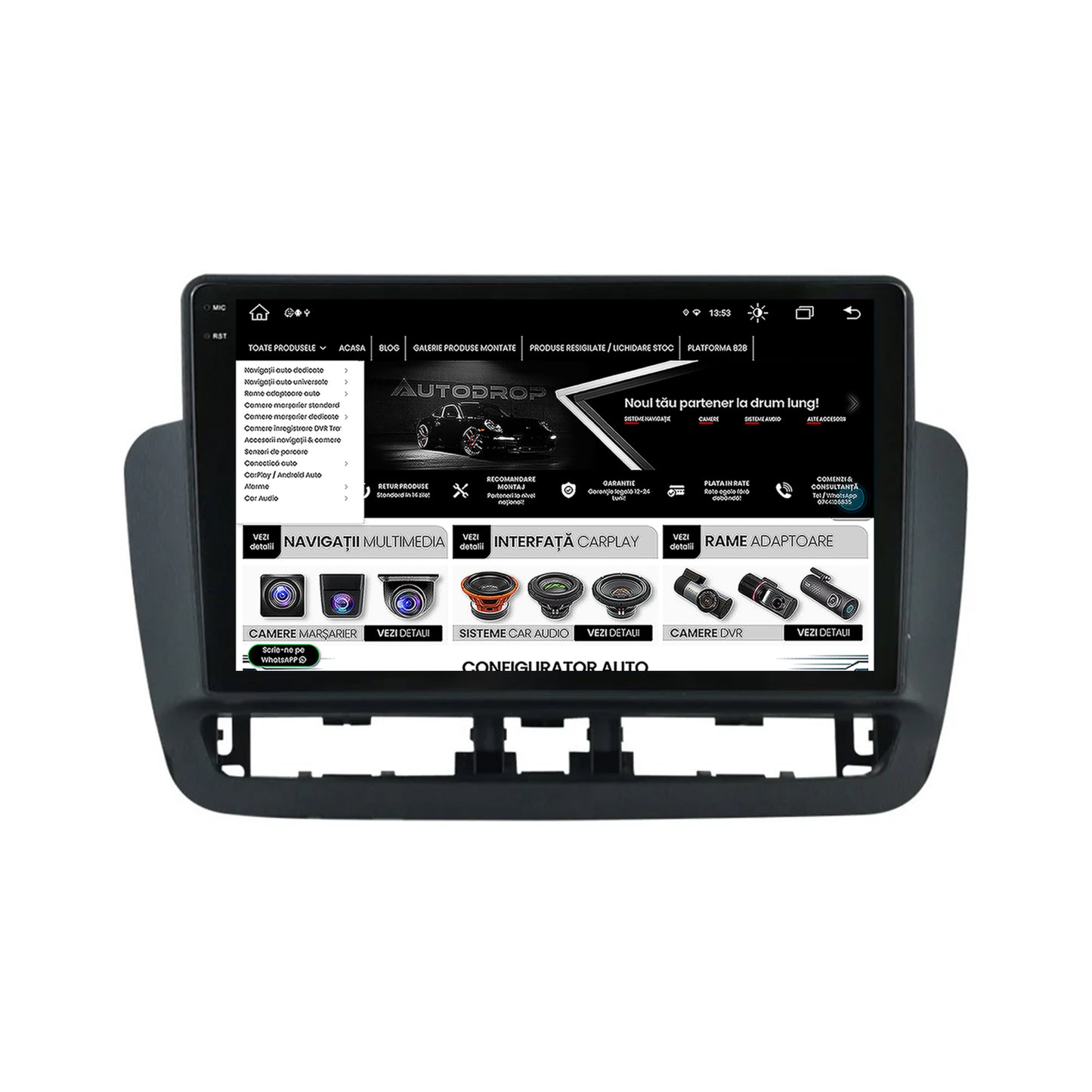 Navigatie Seat Ibiza IV (2014-2017), Android, X-Octacore / 8GB RAM + 256GB ROM, 9.5 Inch - AD-BGX9008+AD-BGRKIT062