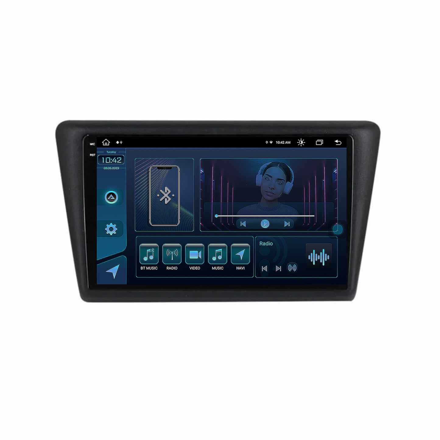 Navigatie Seat Toledo / Skoda Rapid (2012-2019), Android, X-Octacore / 8GB RAM + 256GB ROM, 9.5 Inch - AD-BGX9008+AD-BGRKIT026V2