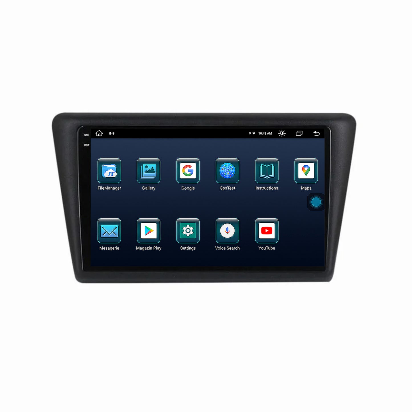 Navigatie Seat Toledo / Skoda Rapid (2012-2019), Android, X-Octacore / 8GB RAM + 256GB ROM, 9.5 Inch - AD-BGX9008+AD-BGRKIT026V2