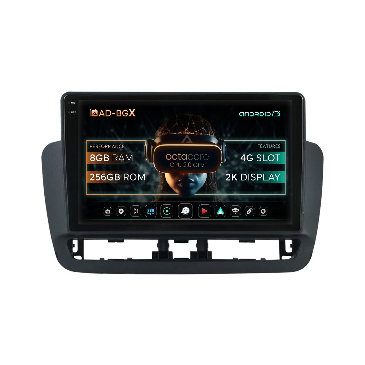 Navigatie Seat Ibiza IV (2014-2017), Android, X-Octacore / 8GB RAM + 256GB ROM, 9.5 Inch - AD-BGX9008+AD-BGRKIT062