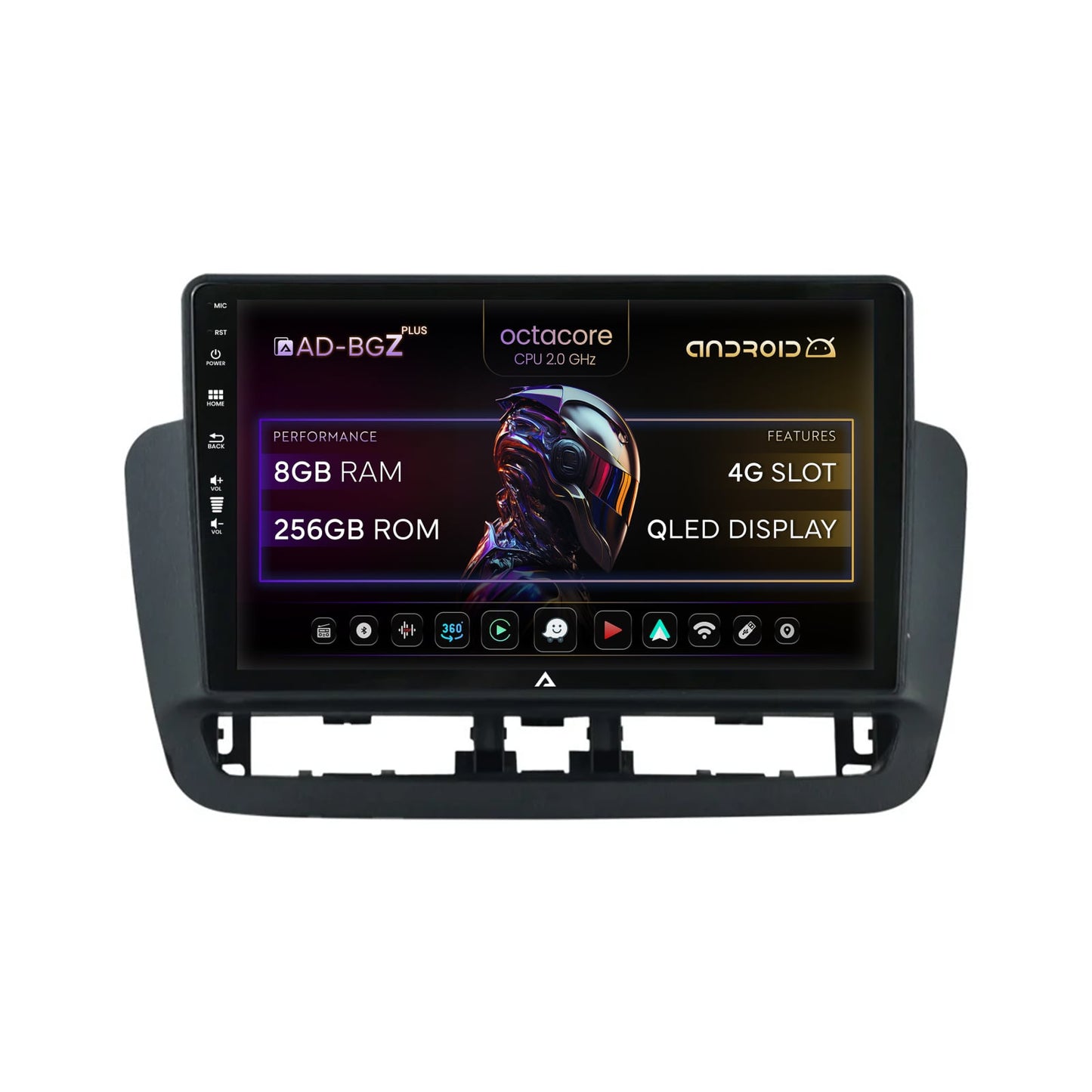 Navigatie Seat Ibiza IV (2014-2017), Android, Z-Octacore / 8GB RAM + 256GB ROM, 9 Inch - AD-BGZ9008+AD-BGRKIT062