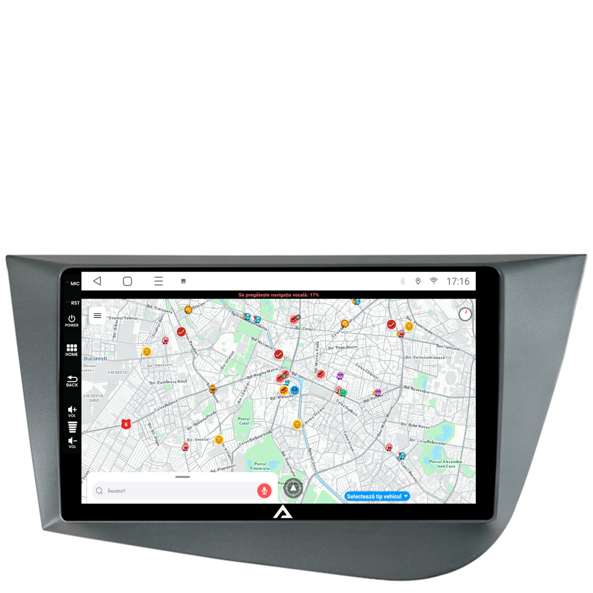 Navigatie Seat Leon (2005-2012), Android, E-Octacore / 2GB RAM + 32GB ROM, 9 Inch - AD-BGE9002+AD-BGRKIT052