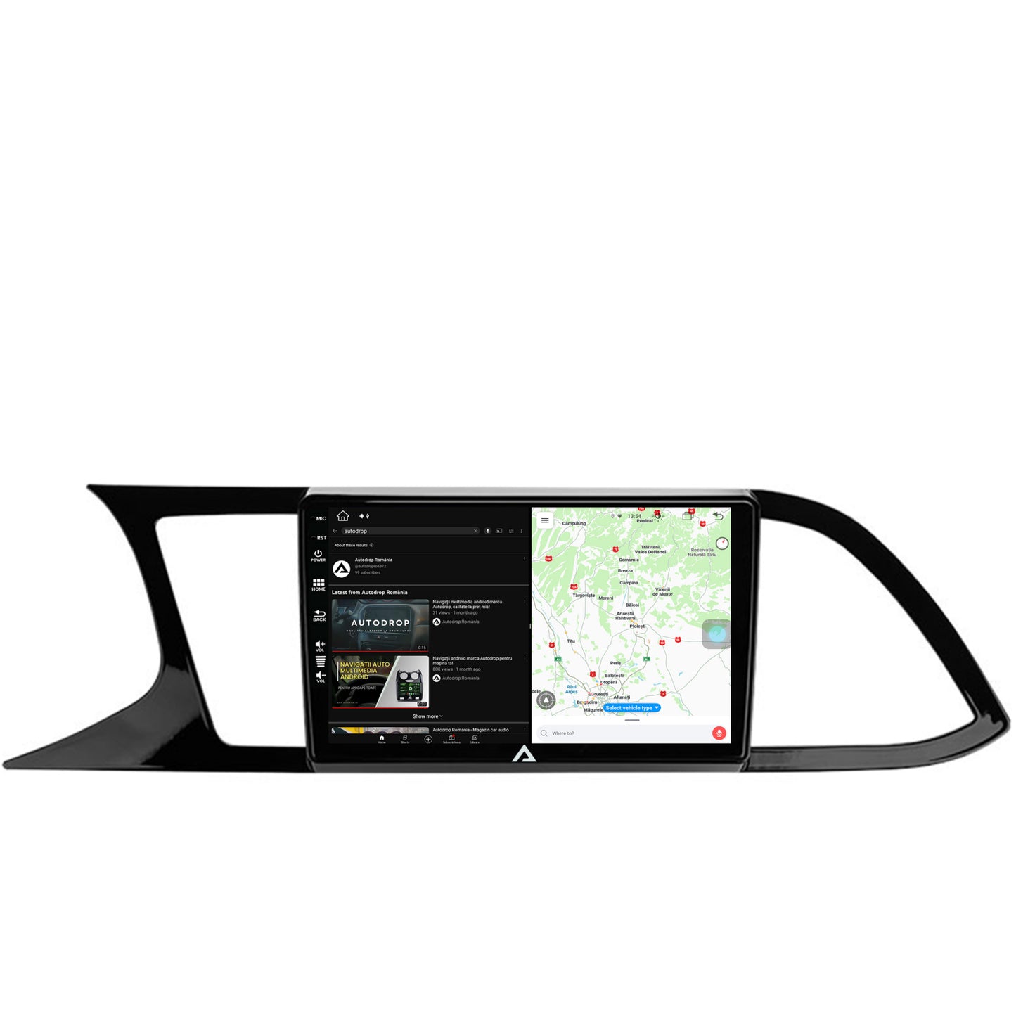 Navigatie Seat Leon 3 (2014-2020), Android, Z-Octacore / 8GB RAM + 256GB ROM, 9 Inch - AD-BGZ9008+AD-BGRKIT047