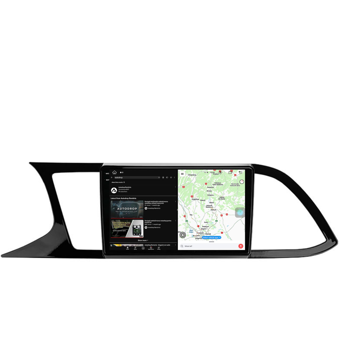 Navigatie Seat Leon 3 (2014-2020), Android, V-Octacore / 4GB RAM + 64GB ROM, 9.5 Inch - AD-BGV9004+AD-BGRKIT047