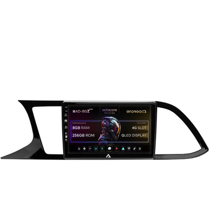 Navigatie Seat Leon 3 (2014-2020), Android, Z-Octacore / 8GB RAM + 256GB ROM, 9 Inch - AD-BGZ9008+AD-BGRKIT047