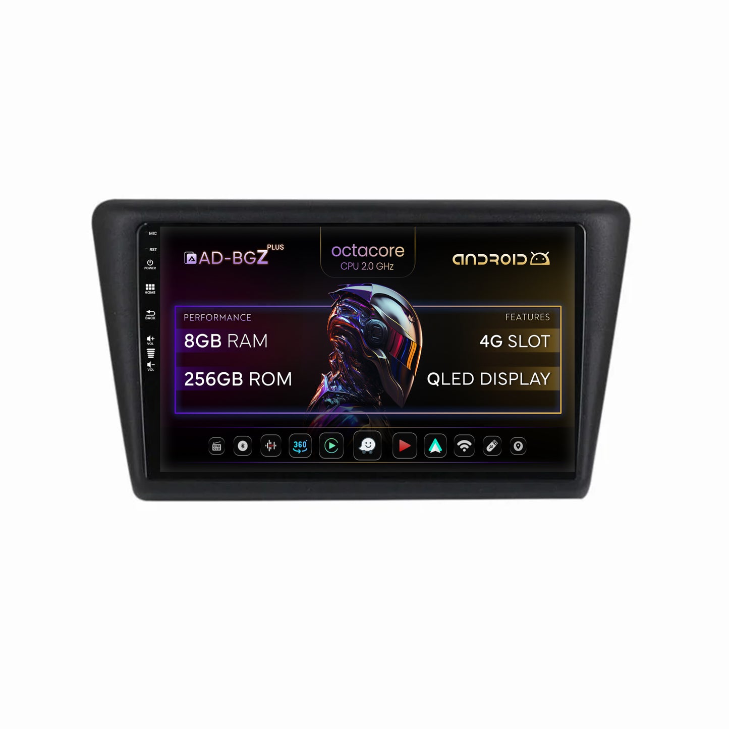 Navigatie Seat Toledo / Skoda Rapid (2012-2019), Android, Z-Octacore / 8GB RAM + 256GB ROM, 9 Inch - AD-BGZ9008+AD-BGRKIT026V2