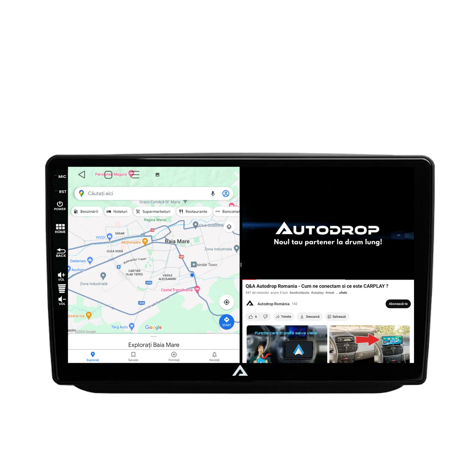Navigatie Skoda Fabia (2007-2014), Android, P-Octacore / 2GB RAM + 32GB ROM, 10.1 Inch - AD-BGP10002+AD-BGRKIT046